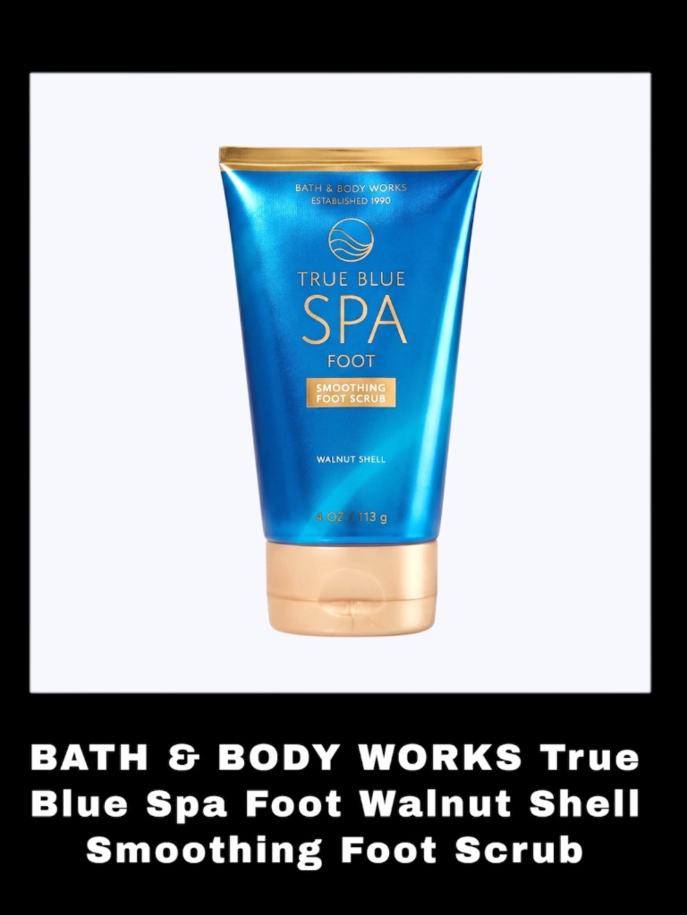 BATH & BODY WORKS True Blue Spa 4.0 Ounces Walnut Shell Smoothing Foot Scrub